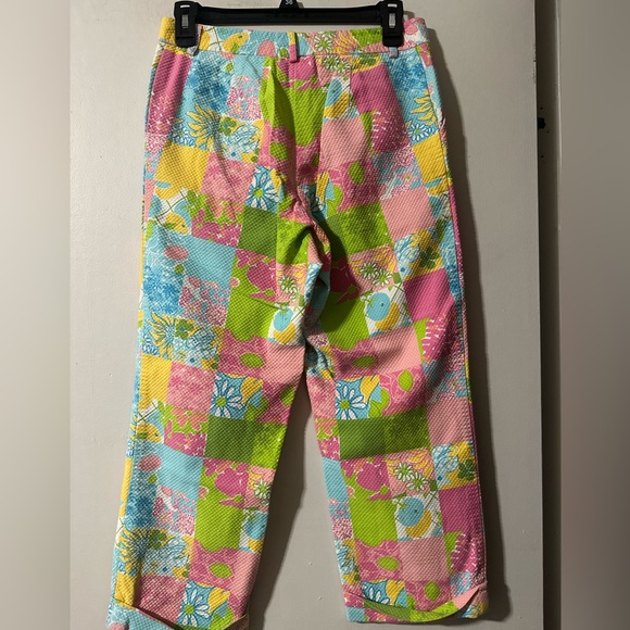Lilly Pulitzer Vintage 90’s Patchwork Cropped Pants - Picture 2 of 12